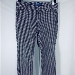 Old Navy Blk/Wht Checked Pencil Pants